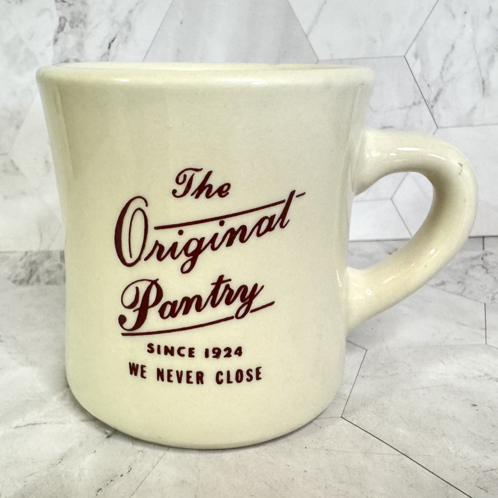 The Original Pantry Since 1924 We Never Close Coffee Mug Cup Ultima Vintage EUC